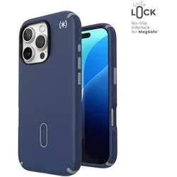 Hülle Speck Presidio2 Pro ClickLock & MagSafe - iPhone 16 Pro (příbřežně blau / staubig grau / weiß)