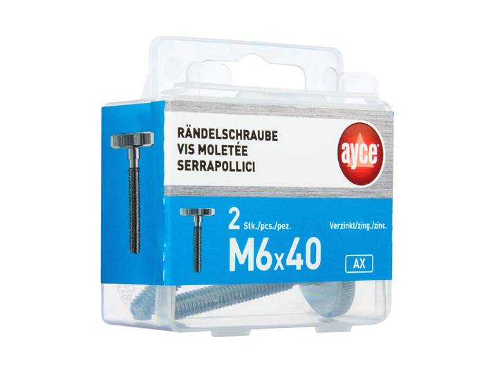 Ayce Rändelschraube M6 × 40 mm