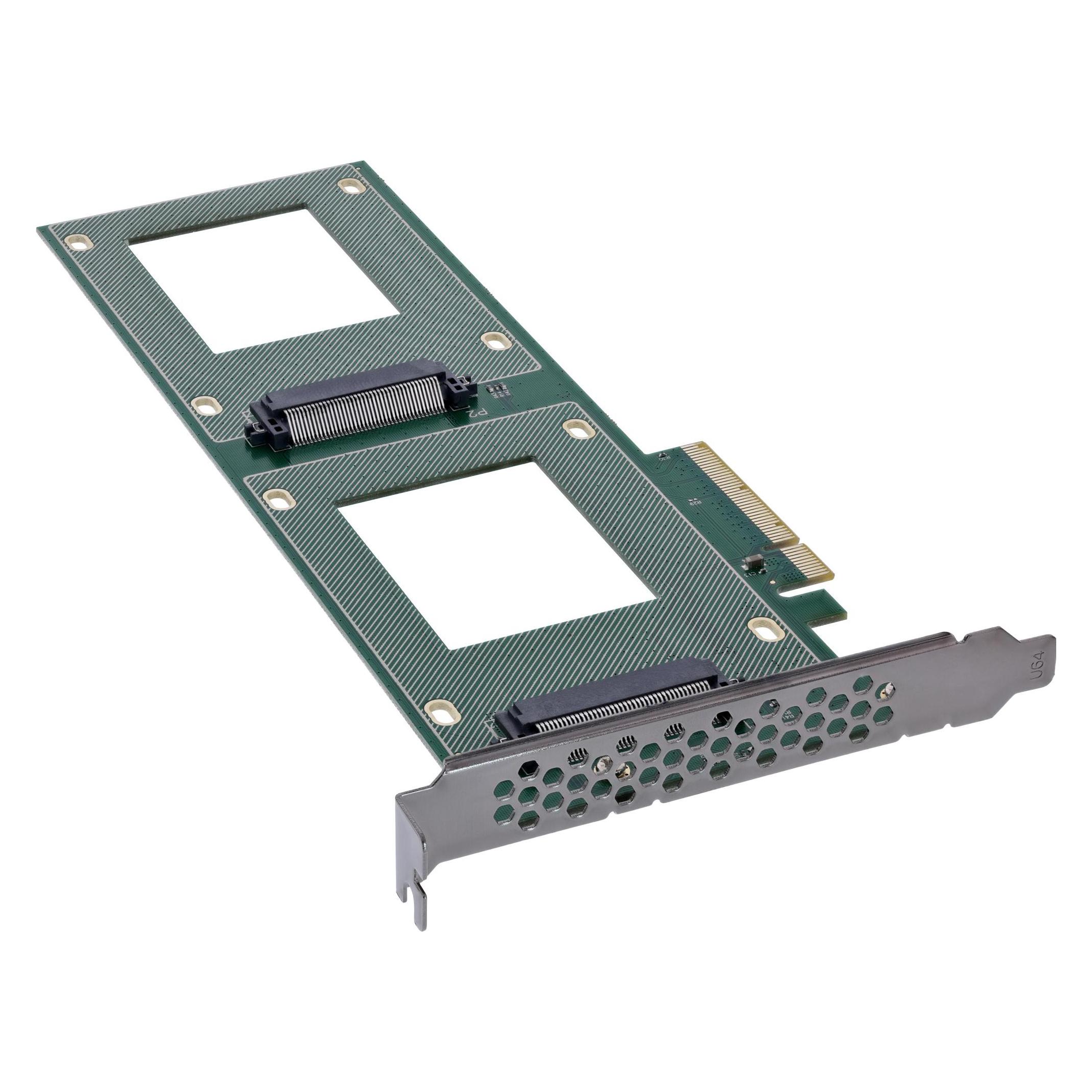 InLine PCIe Karte zu 2x intern U.2 NVMe SFF-8639 - Bifurcation (76660O)