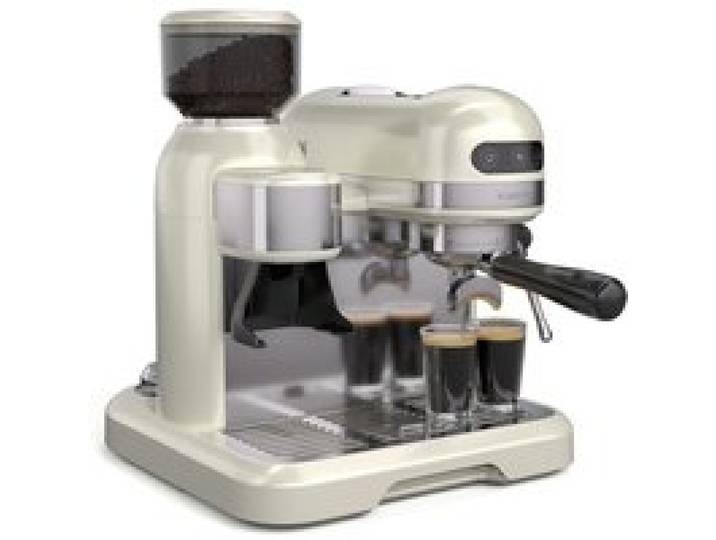 Klarstein Bella Café Machine à expresso Vintage Broyeur 19 bars Mousse de lait 2 tasses 1550 W