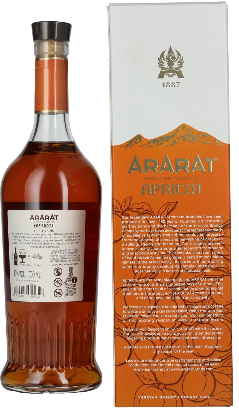 Ararat Brandy Ararat Apricot 30% Vol. 0,7l in Geschenkbox