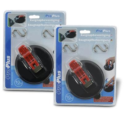 Proplus 2x Saugnapf Befestigung mit Ring + 2 S-Haken [Hersteller-Nr. 758082]