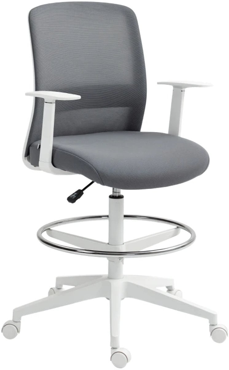 Zylaro Ergonomische Bureaustoel met Mesh Rugleuning, Grijs