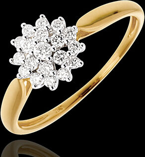 Edenly Ring Kaleidoskop in Gelbgold - 0.26 Karat - 19 Diamanten