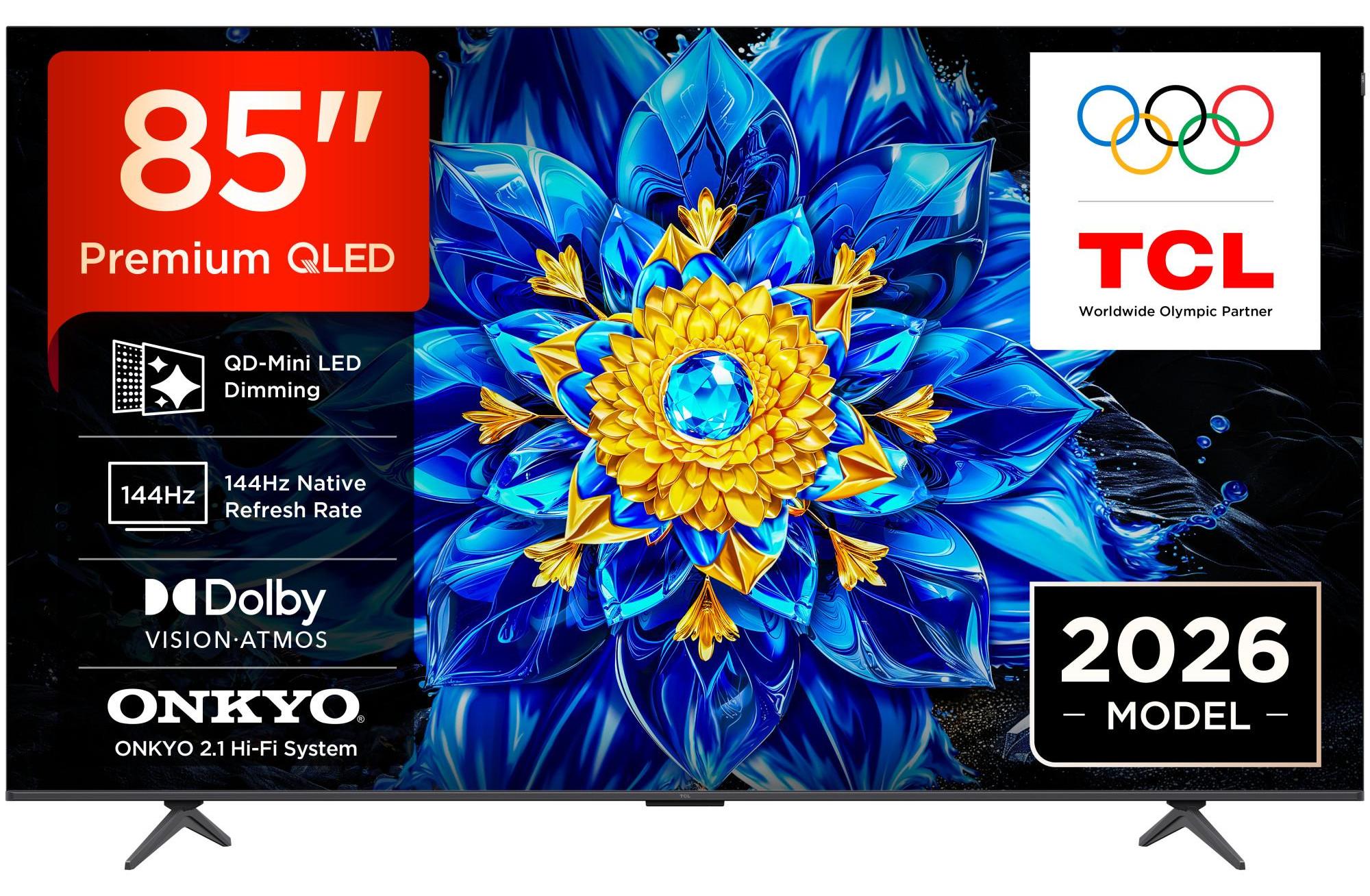 TCL QLED810L 85QLED810L, 2,16 m (85"), 3840 x 2160 Pixel, QD-Mini LED, Smart-TV, WLAN, Schwarz