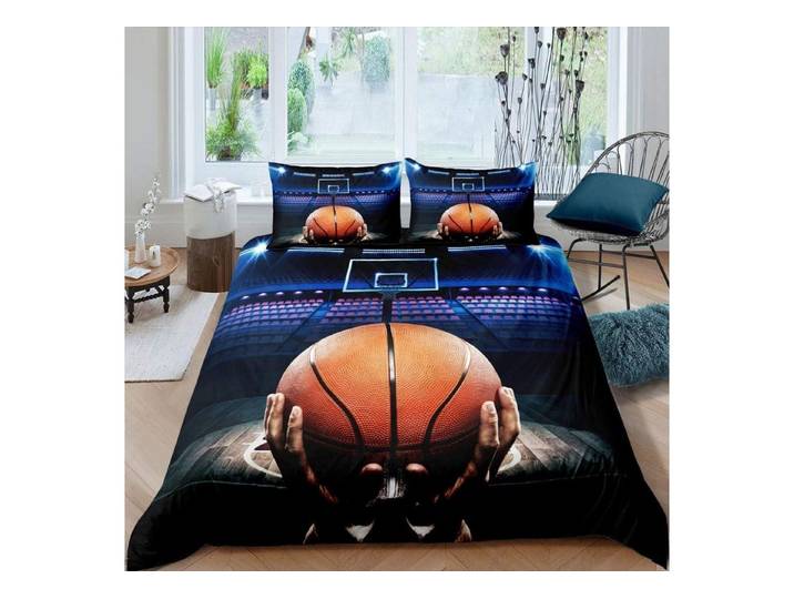LuxusKollektion Kinderbettwäsche Basketball Bettwäsche 135x200cm 3D Muster Kinder