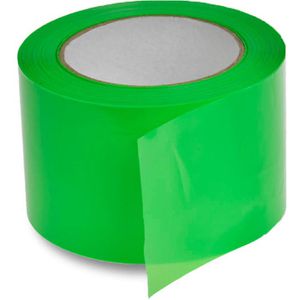 dm-folien Warnband 02975009, Absperrband, nicht klebend, grün, 75mm x 100m