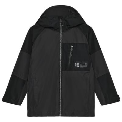 Color Kids - Kid's Junior Jacket Colorblock - Regenjacke Gr 116 schwarz