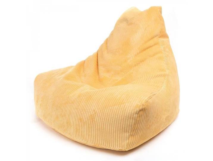 Pouf Poire Fauteuil KEIKO M Velours côtelé Jaune