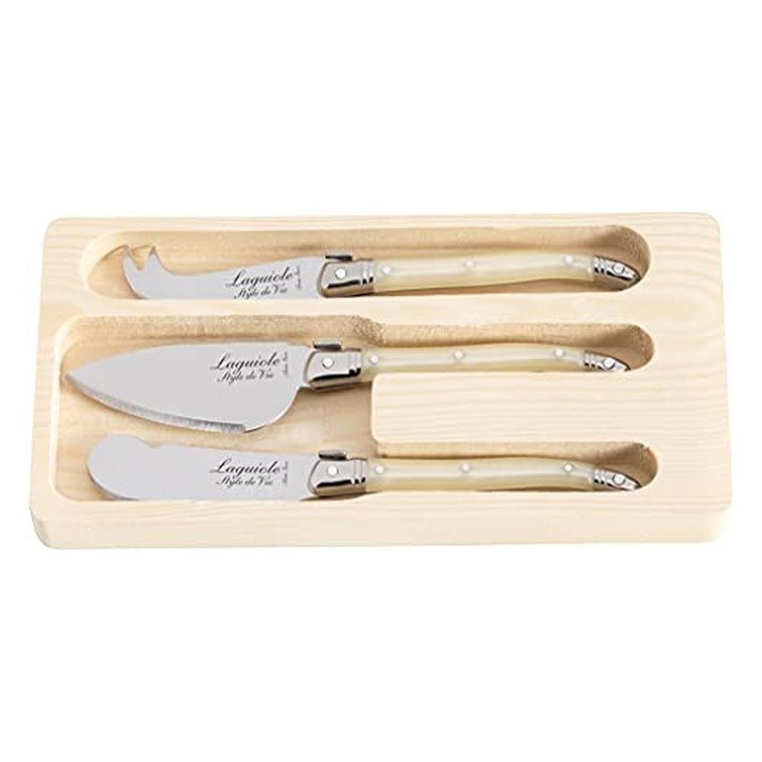 BlockX Laguiole LAGUIOLE Cheese knives Laguiole Pearl SET 3 SdV (3x) (530108)