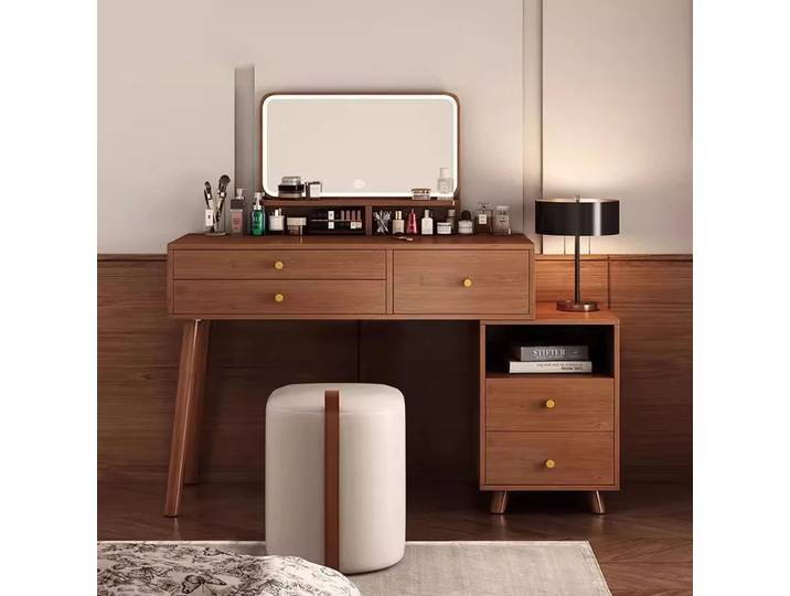 Coiffeuse en bois étagère en bois vanité Table de rangement Vintage chambre maquillage bureau chaise armoire Comoda Pra Quarto meubles de maison