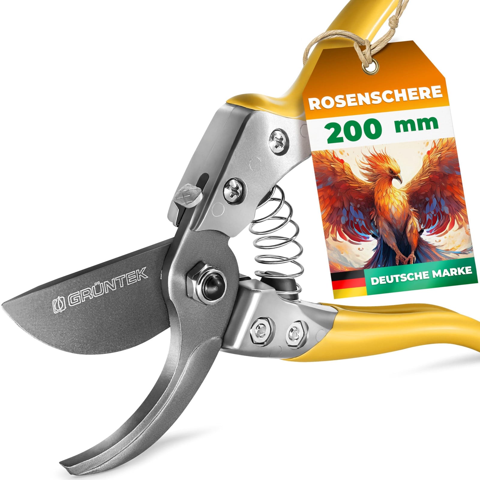 GRÜNTEK PHOENIX tuinschaar met Teflon-blad, 200 mm