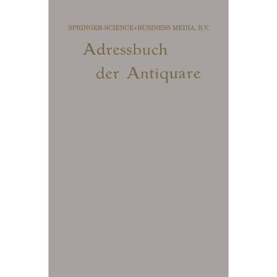 Internationales Adressbuch der Antiquar-Buchhändler / International Directory of Second-hand Booksellers / Annuaire international des Librairies