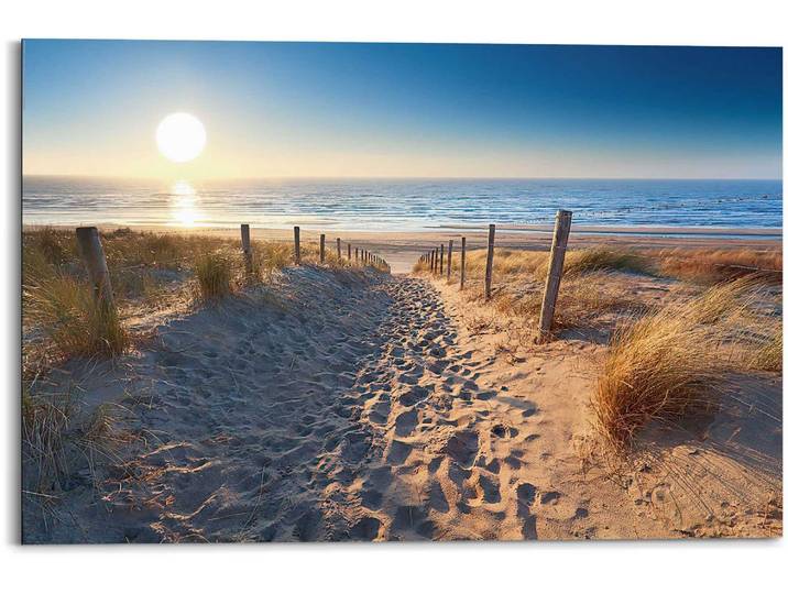 Holzbild REINDERS Deco Panel 60x90 Dune Path , grün (farbe bild(er): khaki), B:90cm H:60cm T:2cm, MDF, Bilder, Holzbild