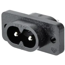 B-AC-E - Kleingeräteeinbaustecker C8, schwarz