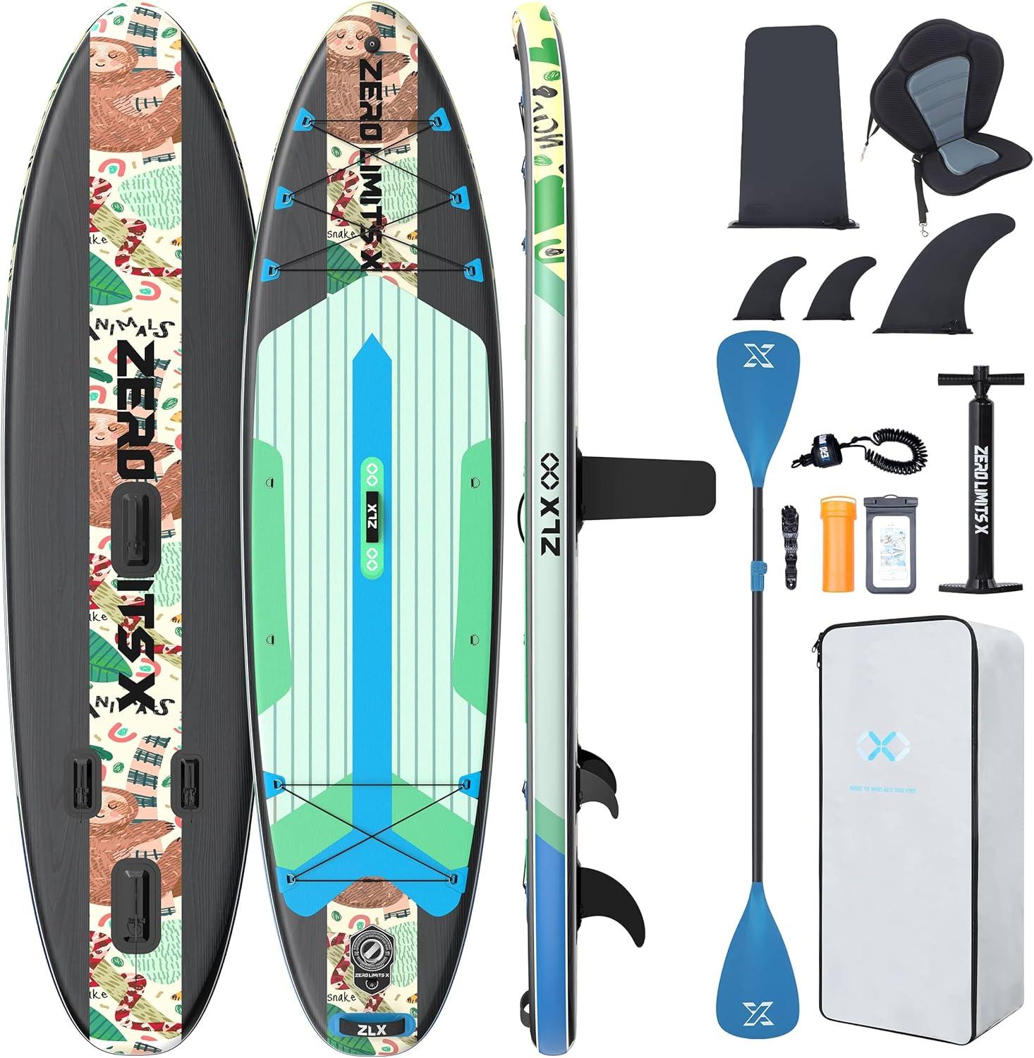 Aufblasbares Stand-Up-Paddleboard (SUP) mit einer Länge von 10 Fuß 6 Zoll für Erwachsene