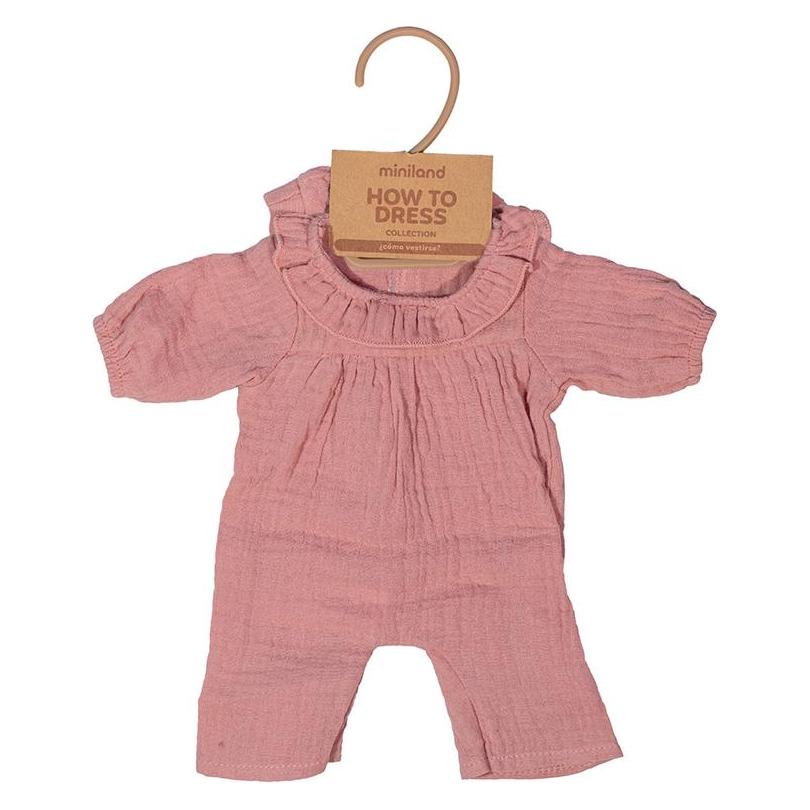 Miniland Rosa Pyjamas Mit Hut Für 38 cm Puppe (MLBA31584)