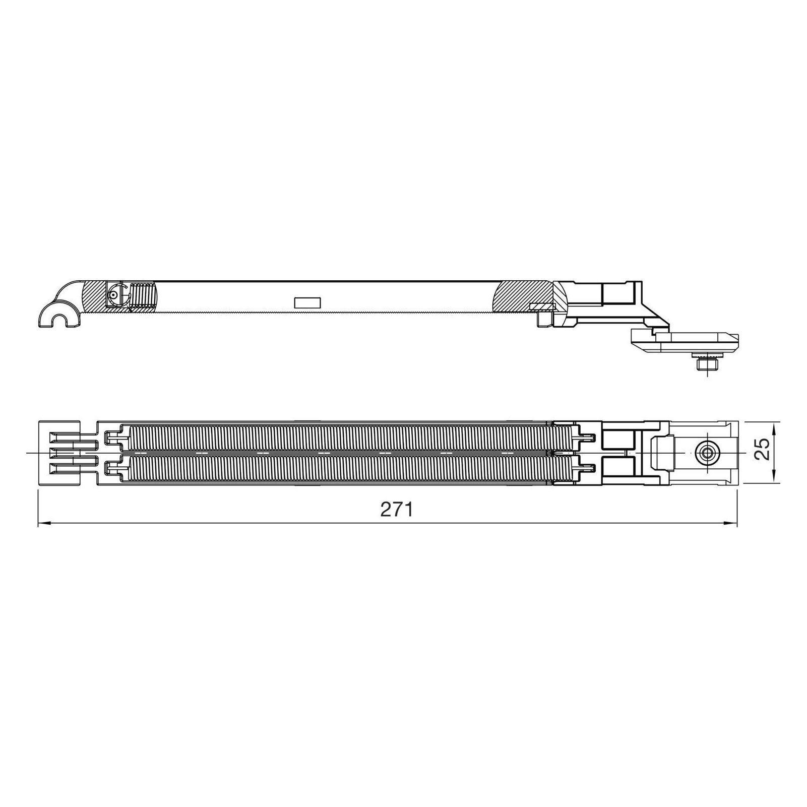 Geze Nachrüstkit ECline ISM / ISM BG Gleitschiene (Indoor) (154767)