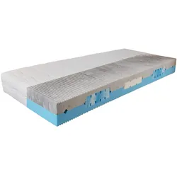 Komfortschaummatratze BeCo 2 Dreams, 2 in 1 Wendematratze mit soften Gelschaum Einlagen, 21 cm Komforthöhe, 7 ergonomische Liegezonen 160 x 200 cm