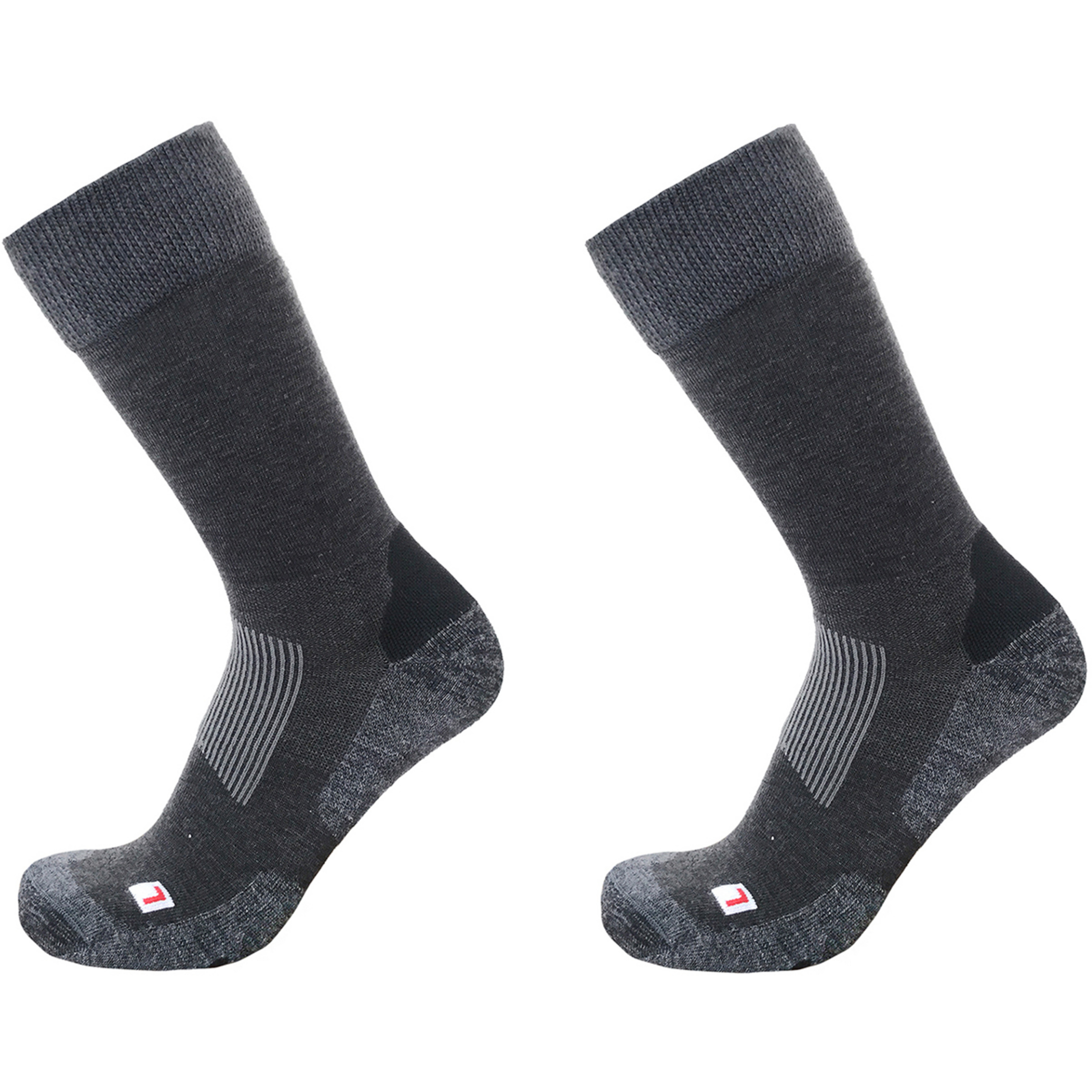 Areco Merino Trekking 2er Pack Wandersocken grau Größe 36 Camping Atmungsaktiv Merinowolle