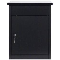 Phoenix PB0581BK Paketbriefkasten Stahl verzinkt Schwarz Schlüsselschloss