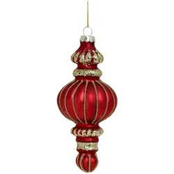Chic Antique Roter Ornament Aufhänger, H15,5/Ø 6 cm, Rot