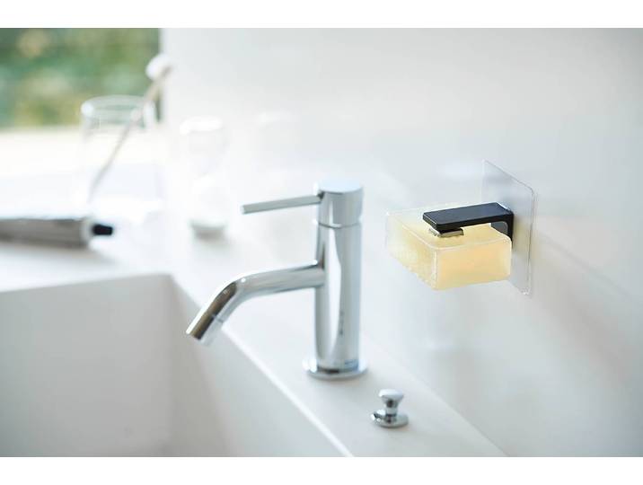 Distributeur de savon Hook Acier thermopoudré Polycarbonate Noir/Noir 7 x 7 x 6cm