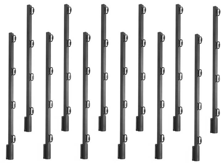 VEVOR 12-pack Anti-klim Hekverhoger met Prikkeldraadafleider 81\,5x7\,5x4\,5cm