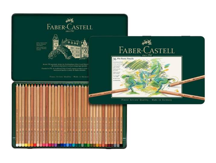 Polychromos FABER-CASTELL 36er Metalletui , bunt (mehrfarbig), Holz, Metall, Stifte, Polychromos