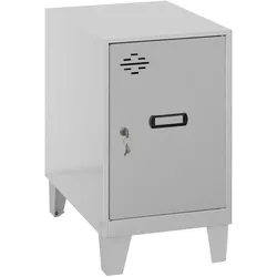 Proregal Schließfachwürfel AMEGO | HxBxT 57,5x30x50cm | Mit Standfüße | Grau-Grau