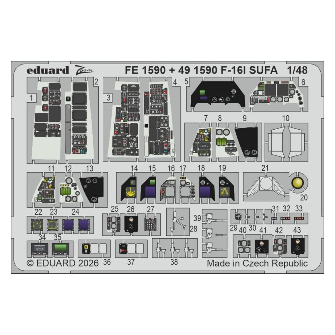 Eduard F-16I SUFA (Kinetic Gold edition kit) for Kinetic (FE1590)