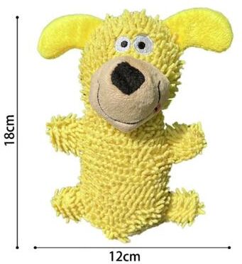 Inspired Finds Cute Animal Plush Squeaky Dog Toy For Small Dogs & Puppies yellow