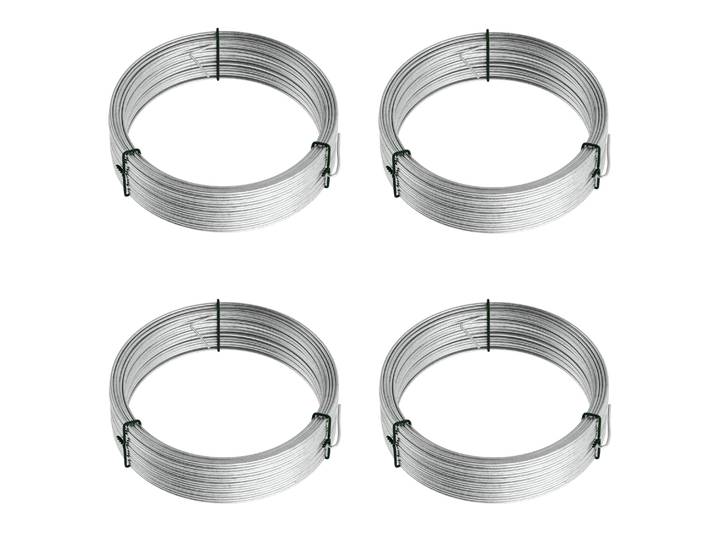 Bindedraht Metall verzinkt 1.6 mm/30 m 4er Set silber
