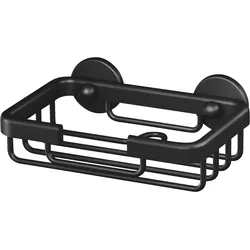 tesa, Duschablage, ALUXX BLACK Seifenkorb inkl. Klebelösung ohne Bohren