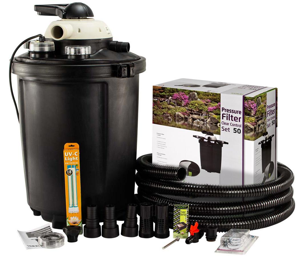 Velda Teich Druckfilter Set Clear Control 50 18W UVC 20000 L