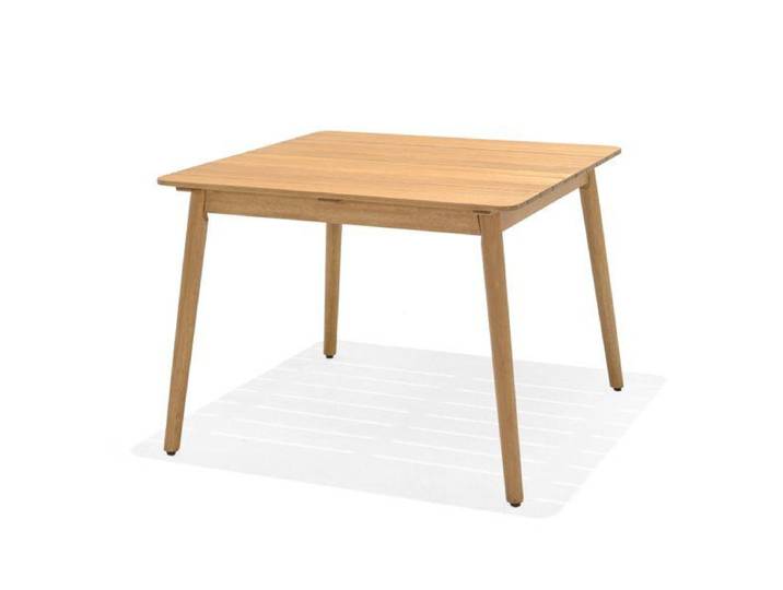 Table repas carré outdoor 95cm eucalyptus