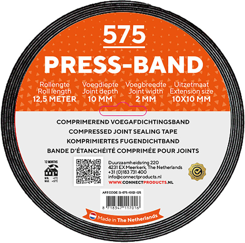 Seal-it 575 PRESS-BAND 10/2 (10x10mm) x 12.5m