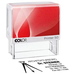 Colop Selbstfärbestempel »Printer 50« rot, 8.7x9.3x4.7 cm