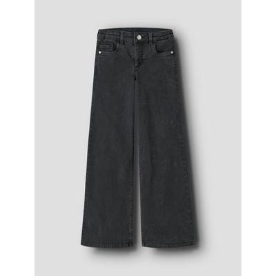 Name It "NKFPOLLY X-WIDE JEANS 3057-FR NOOS" Baumwollmischung, Wide Fit an den Beinen, leichter Used Look