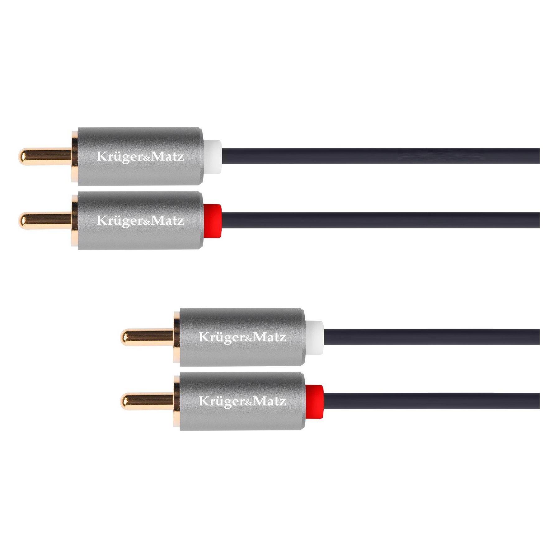 Krüger&Matz RCA (Cinch) x2 - RCA (Cinch) x2 Kabel 3 m (5076) (3 m, Cinch Kabel) (KM1211)
