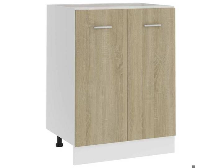 NGM - NEUF Caisson de cuisine Brun - Meuble bas de cuisine - Armoire à vitrine -  Lyon  - avec rangement - Chêne sonoma - 60x46x1345