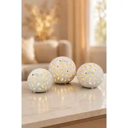 Lichtkugel Villari 18cm LED cremeweiß