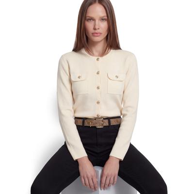 Synthetikgürtel GUESS "NOELLE II NT ADJ & NT REVH20", Damen, Gr. S (85), braun (latte logo, braun), Polyester, Rindsleder, gemustert, Gürtel