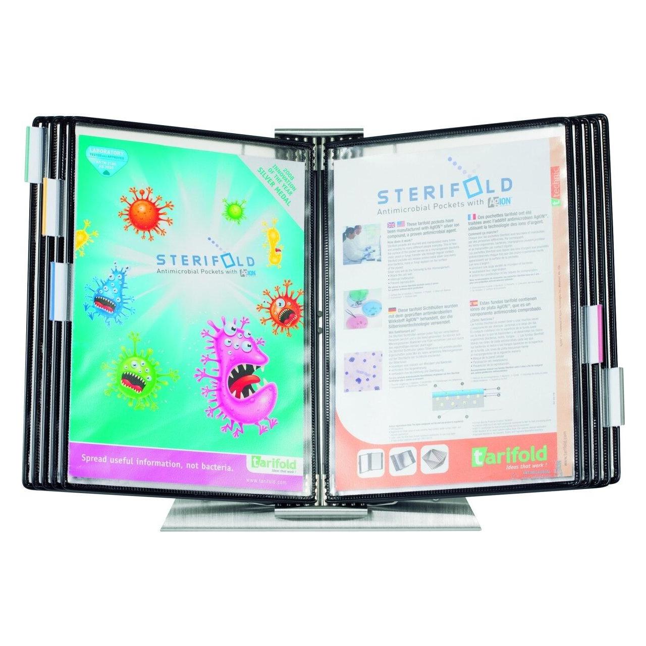 Tarifold Sichttafelsystem Tischelement Sterifold Edelstahl (434807)