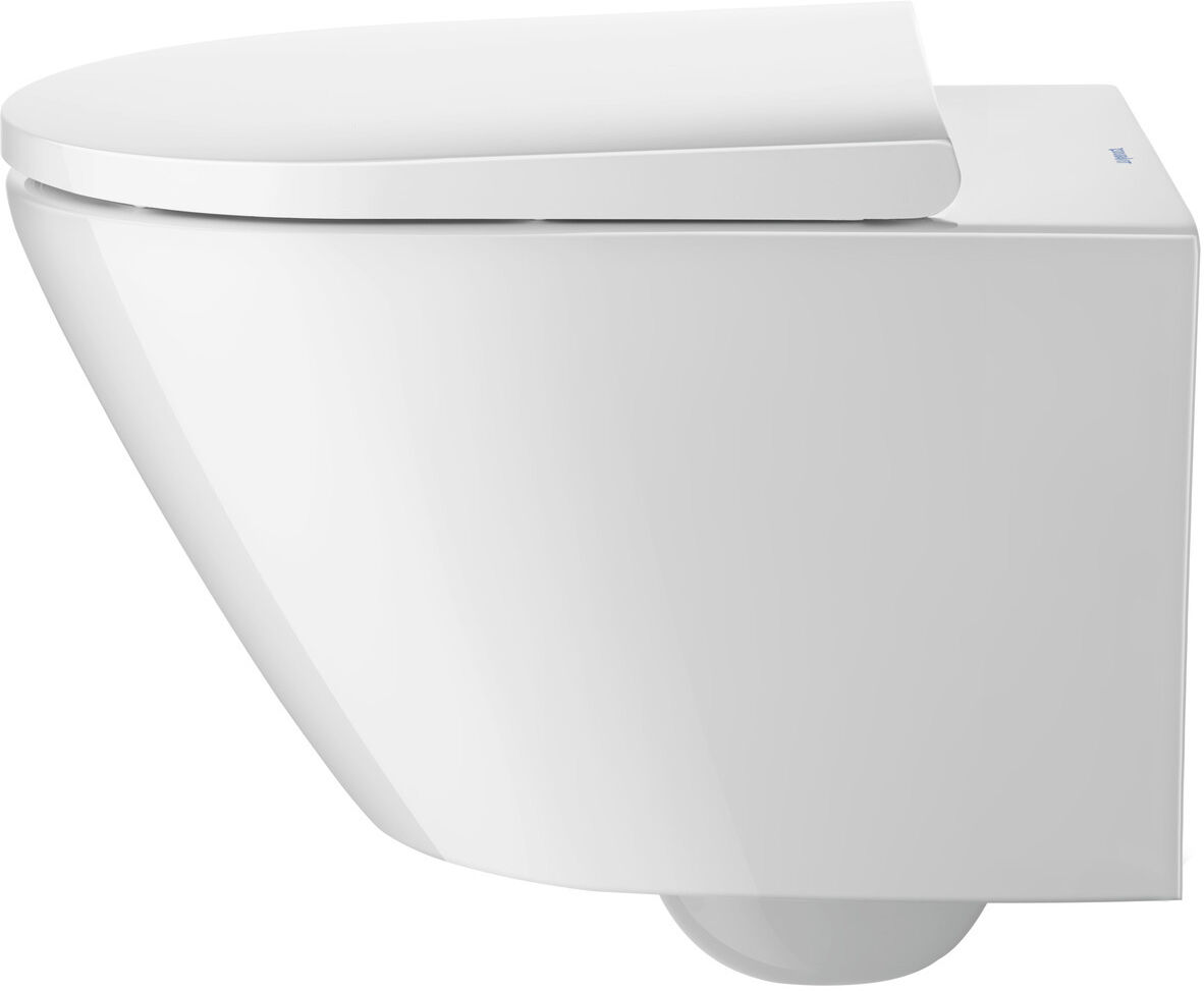 Duravit D-Neo WC suspendu à fond creux 25770900001 sans rebord, Durafix inclus, blanc wondergliss
