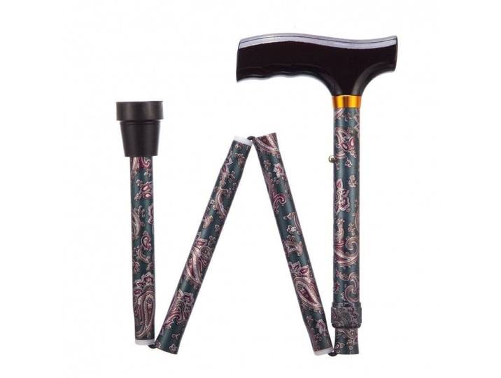 Able2 Opvouwbare wandelstok - Aluminium - Hoogte verstelbaar - Paisley (84 - 94 cm)