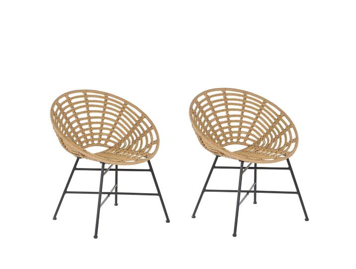 RATTANSTUHL 2er-Set PE beige Acerra