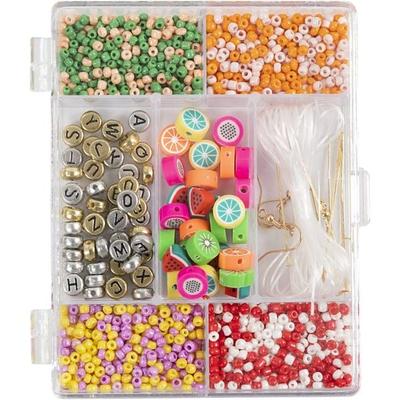 Creativ Company DIY Sets Beads Kreativ Mix Schmuck, Regenbogenfarben, Regenbogenmix, Kreativ Box