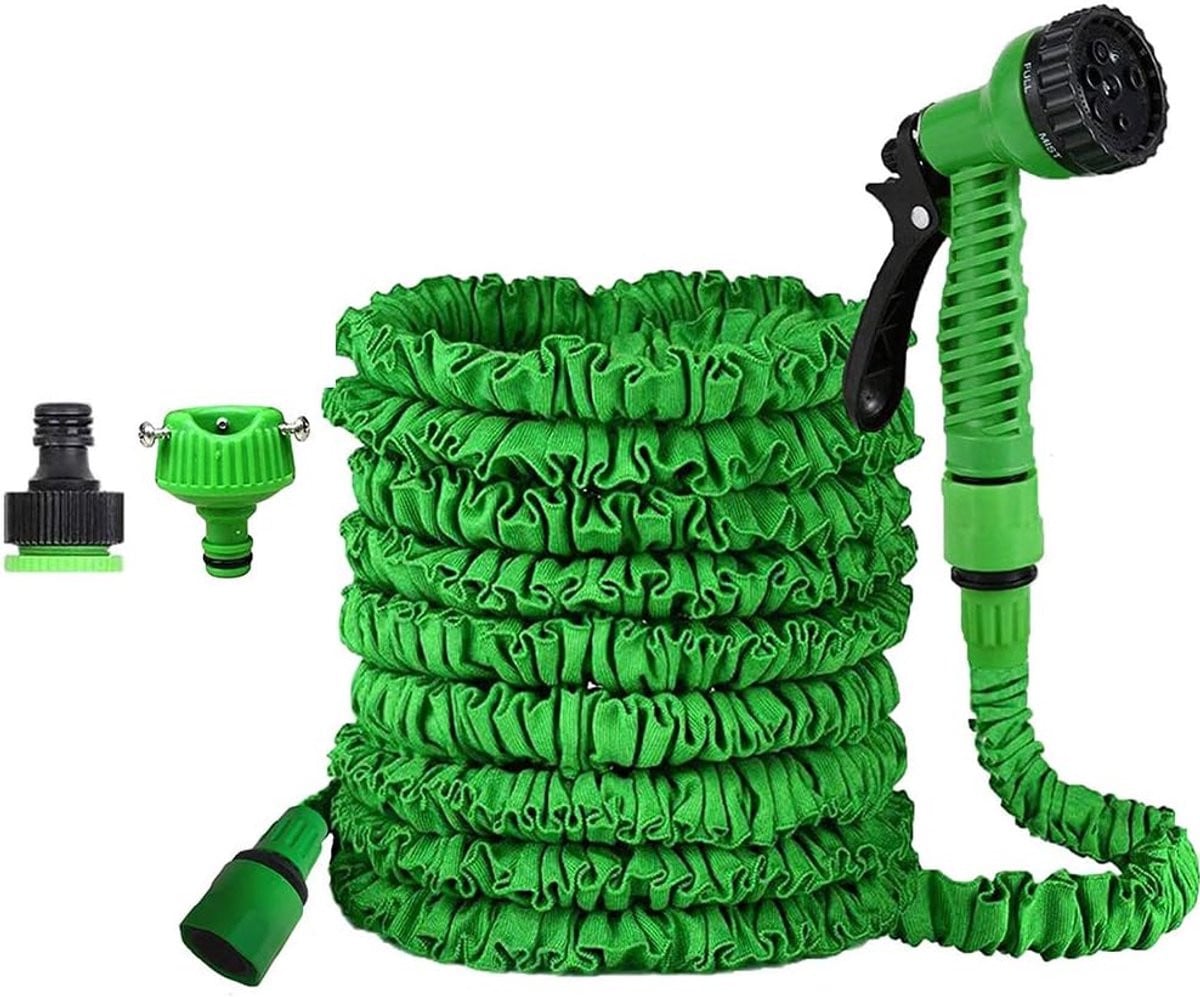 Groene uitbreidbare tuinslang van plastic voor tuinbewatering