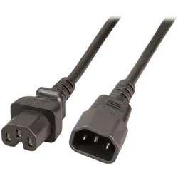 EFB Elektronik EK585.1V2 Stromkabel Schwarz 1 m IEC C14 IEC C15